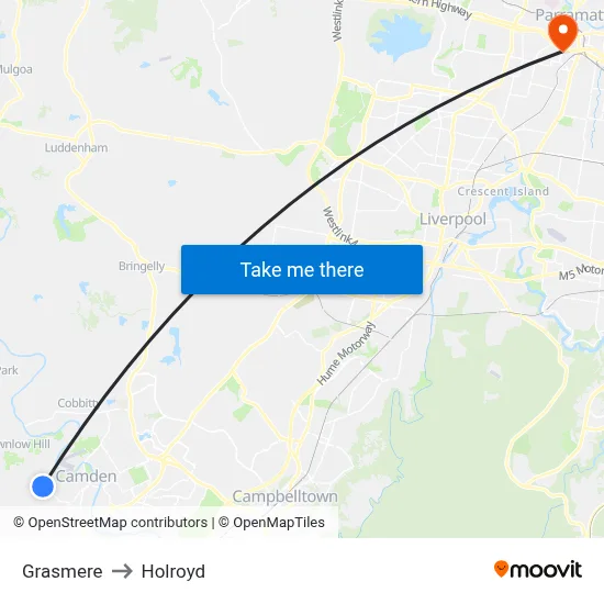 Grasmere to Holroyd map