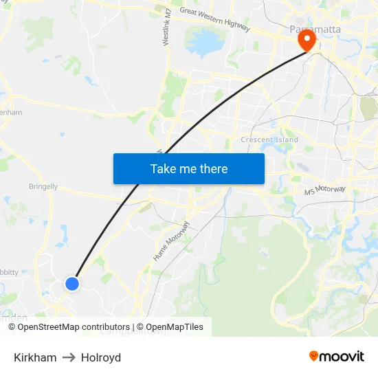 Kirkham to Holroyd map