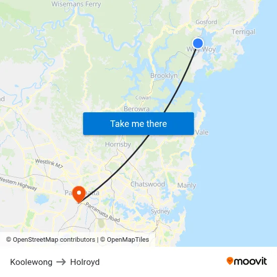 Koolewong to Holroyd map