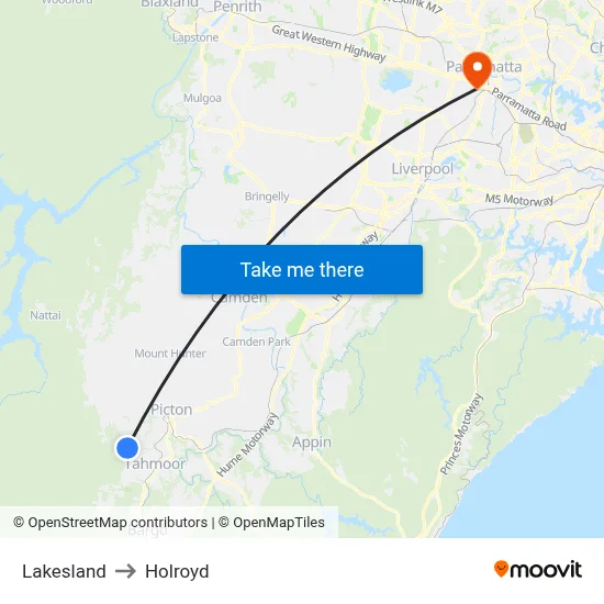 Lakesland to Holroyd map