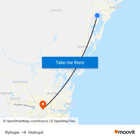 Ryhope to Holroyd map