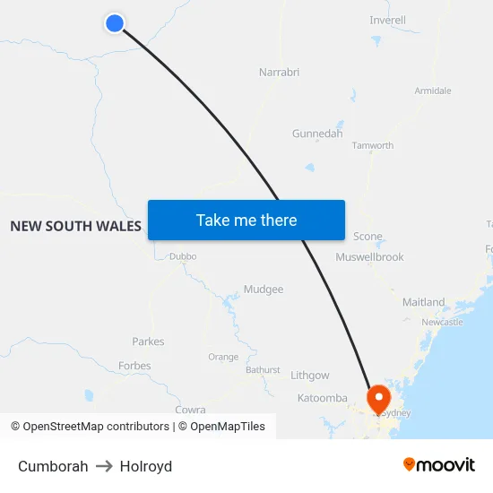 Cumborah to Holroyd map