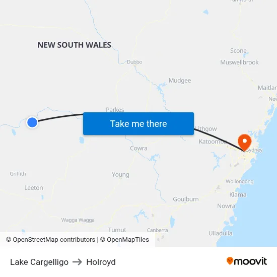 Lake Cargelligo to Holroyd map