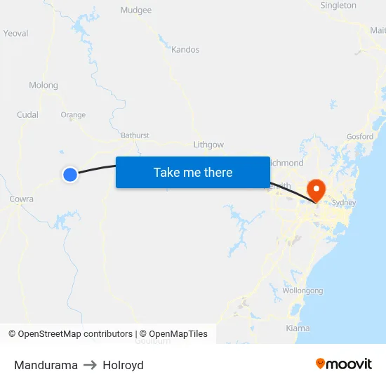 Mandurama to Holroyd map