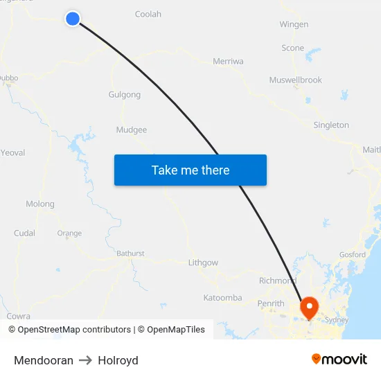 Mendooran to Holroyd map