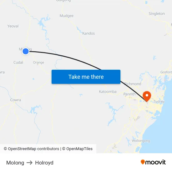 Molong to Holroyd map