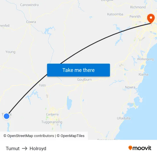 Tumut to Holroyd map