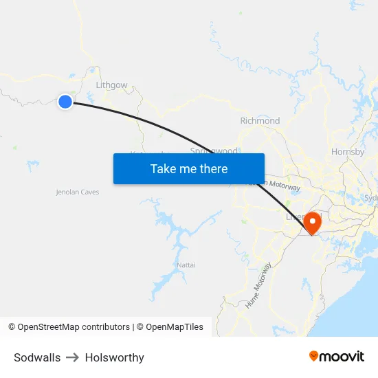 Sodwalls to Holsworthy map