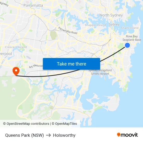 Queens Park (NSW) to Holsworthy map