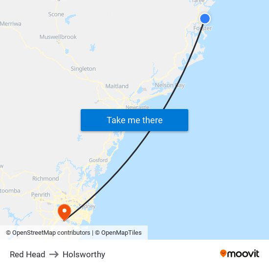 Red Head to Holsworthy map