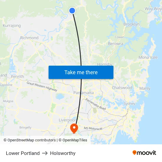 Lower Portland to Holsworthy map