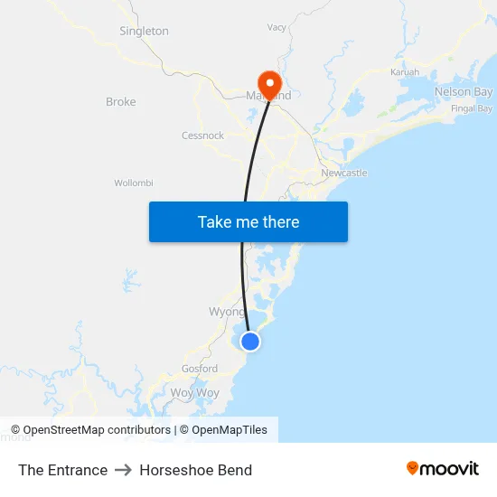 The Entrance to Horseshoe Bend map