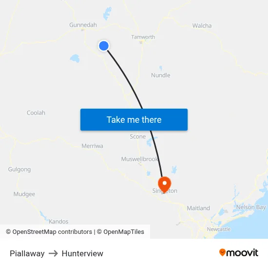 Piallaway to Hunterview map