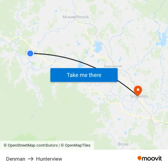 Denman to Hunterview map