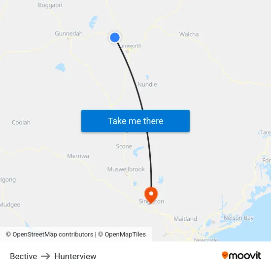 Bective to Hunterview map