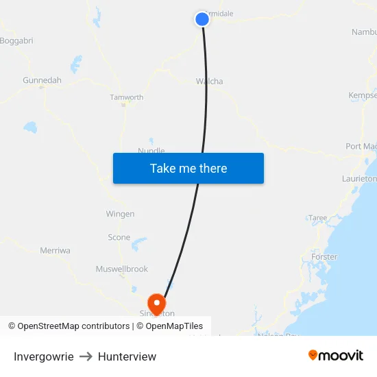 Invergowrie to Hunterview map