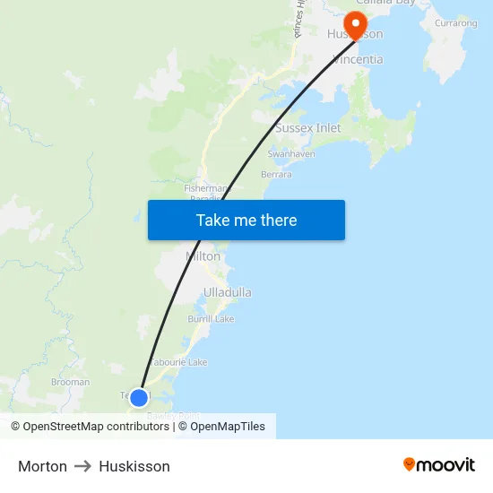 Morton to Huskisson map