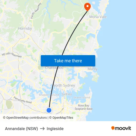 Annandale (NSW) to Ingleside map