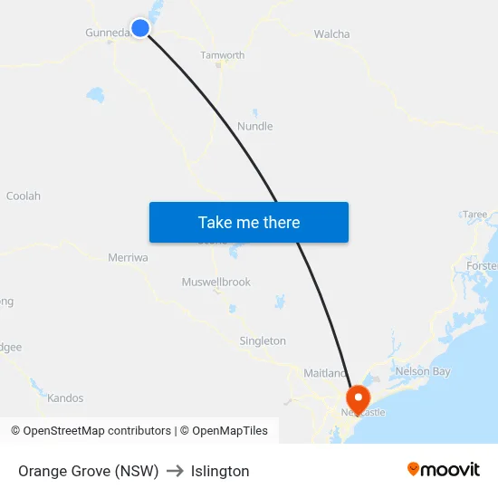 Orange Grove (NSW) to Islington map