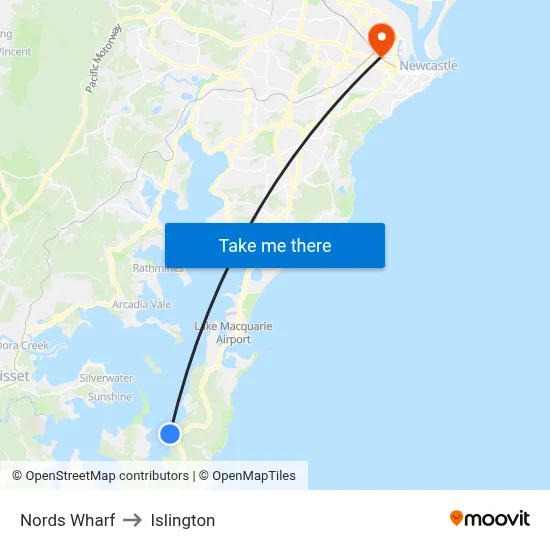 Nords Wharf to Islington map
