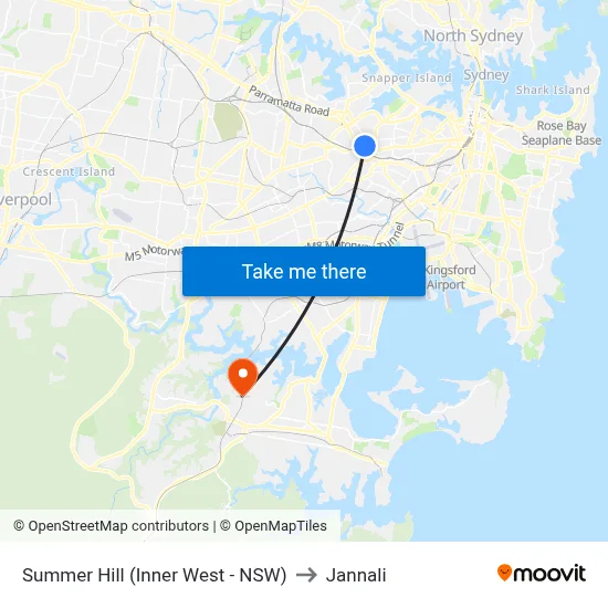 Summer Hill (Inner West - NSW) to Jannali map