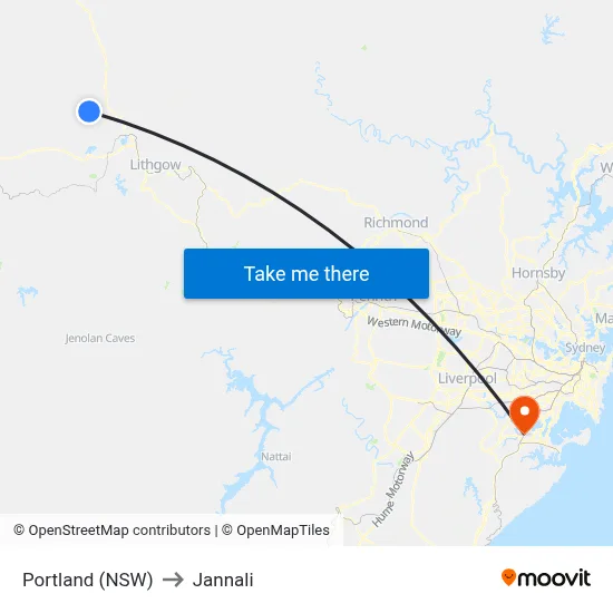 Portland (NSW) to Jannali map