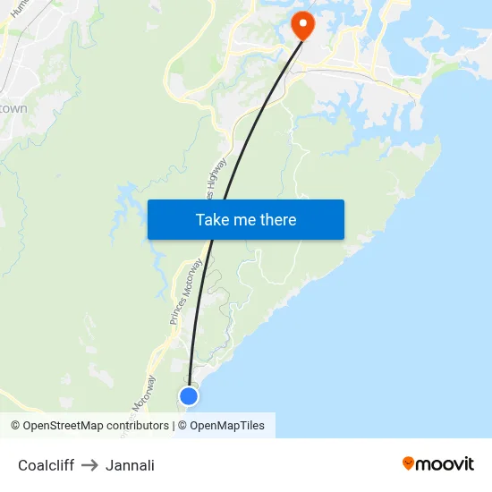 Coalcliff to Jannali map