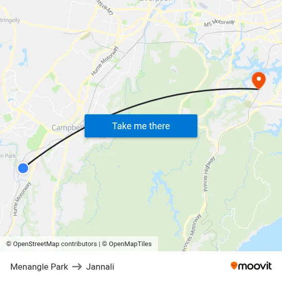 Menangle Park to Jannali map