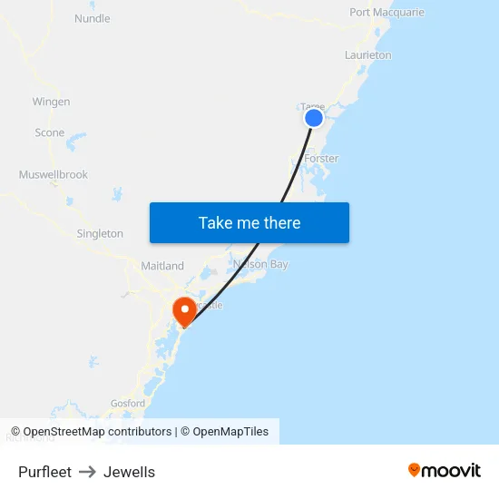 Purfleet to Jewells map