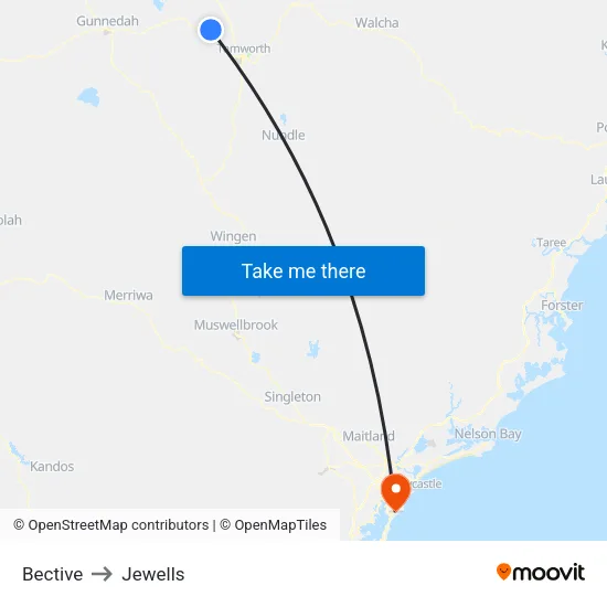 Bective to Jewells map
