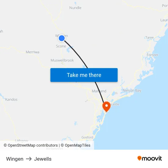 Wingen to Jewells map