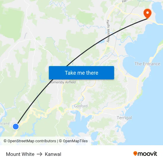 Mount White to Kanwal map