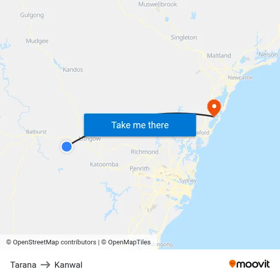 Tarana to Kanwal map