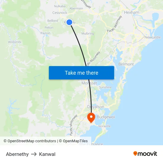 Abernethy to Kanwal map