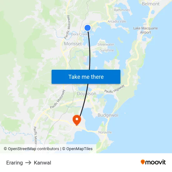 Eraring to Kanwal map