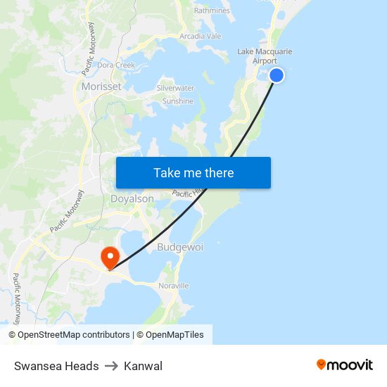 Swansea Heads to Kanwal map