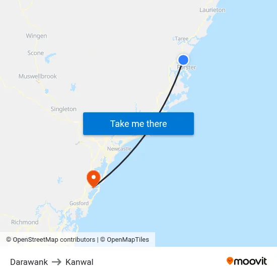 Darawank to Kanwal map