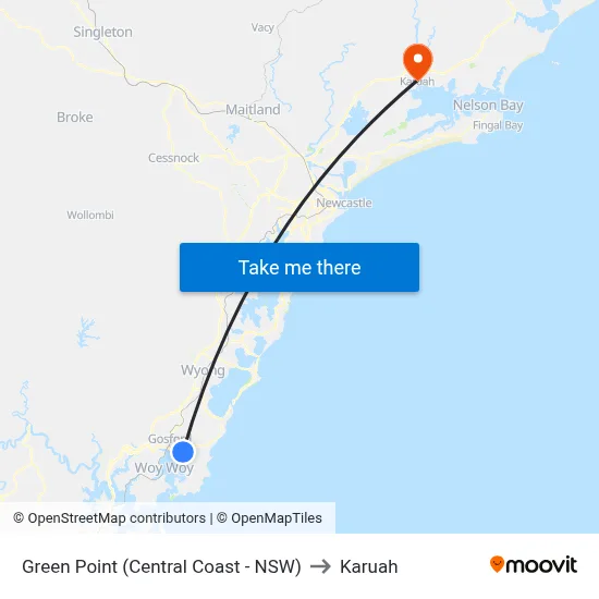 Green Point (Central Coast - NSW) to Karuah map
