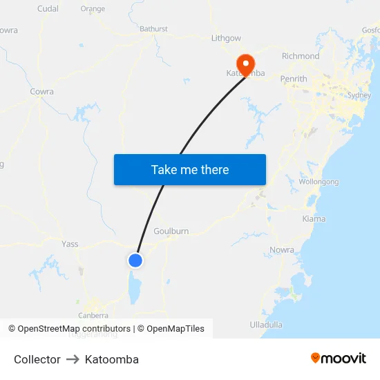 Collector to Katoomba map