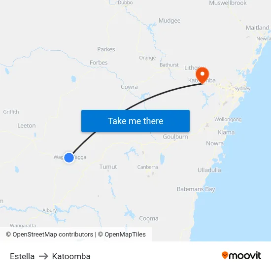 Estella to Katoomba map