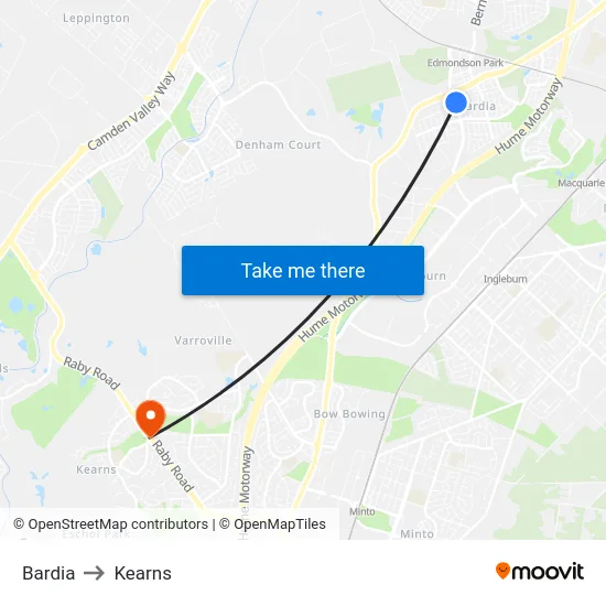 Bardia to Kearns map