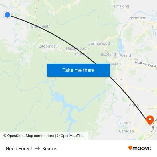 Good Forest to Kearns map