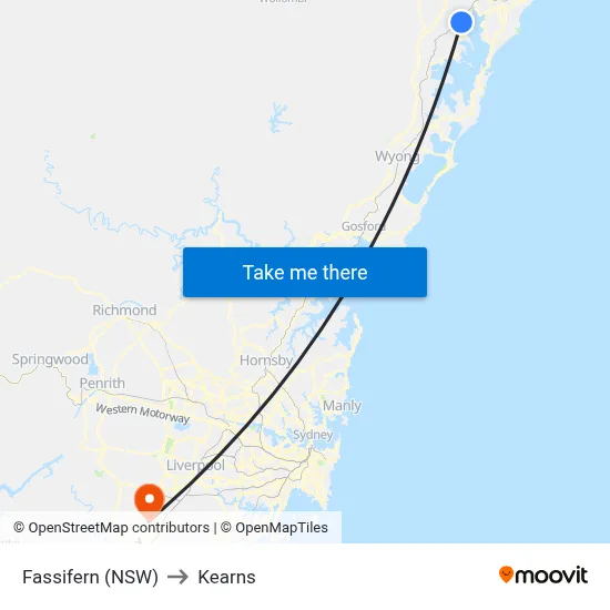 Fassifern (NSW) to Kearns map