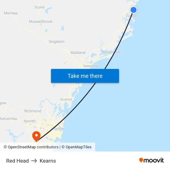 Red Head to Kearns map