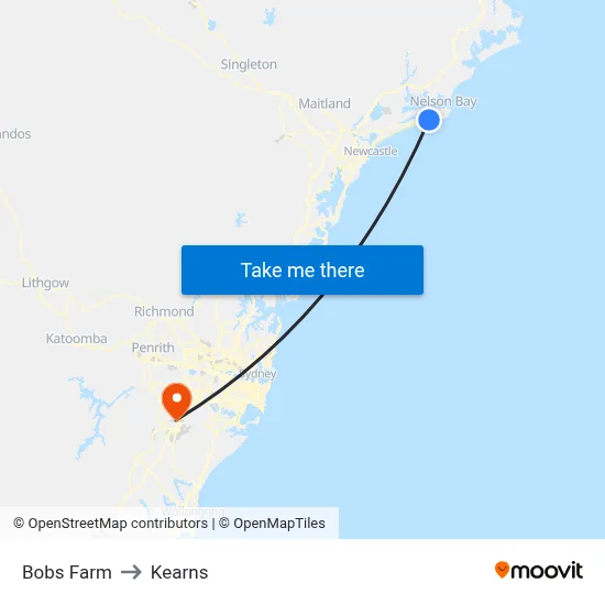 Bobs Farm to Kearns map