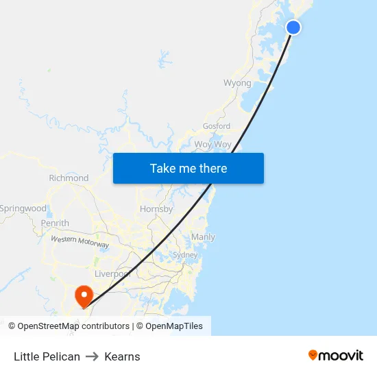 Little Pelican to Kearns map