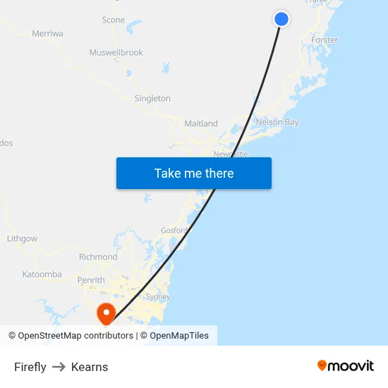 Firefly to Kearns map