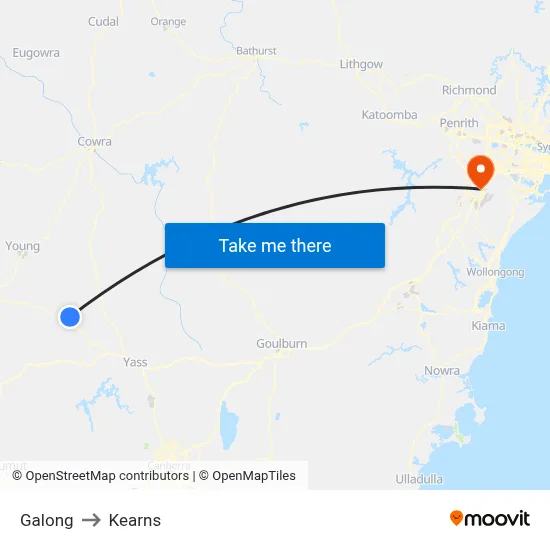 Galong to Kearns map