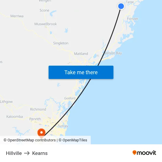 Hillville to Kearns map