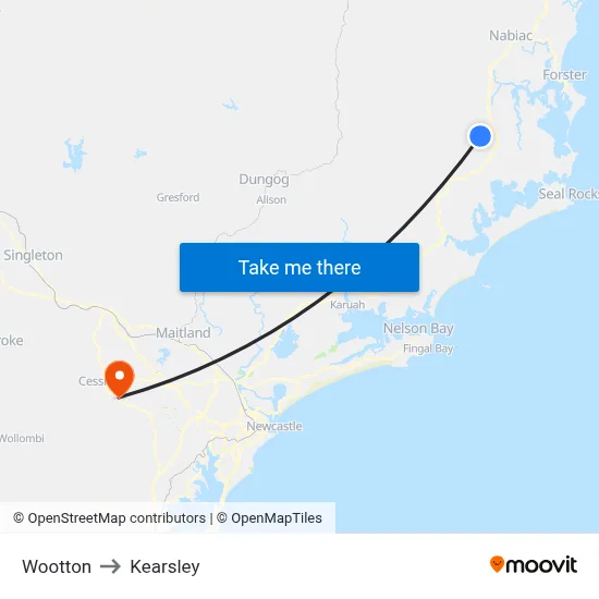 Wootton to Kearsley map